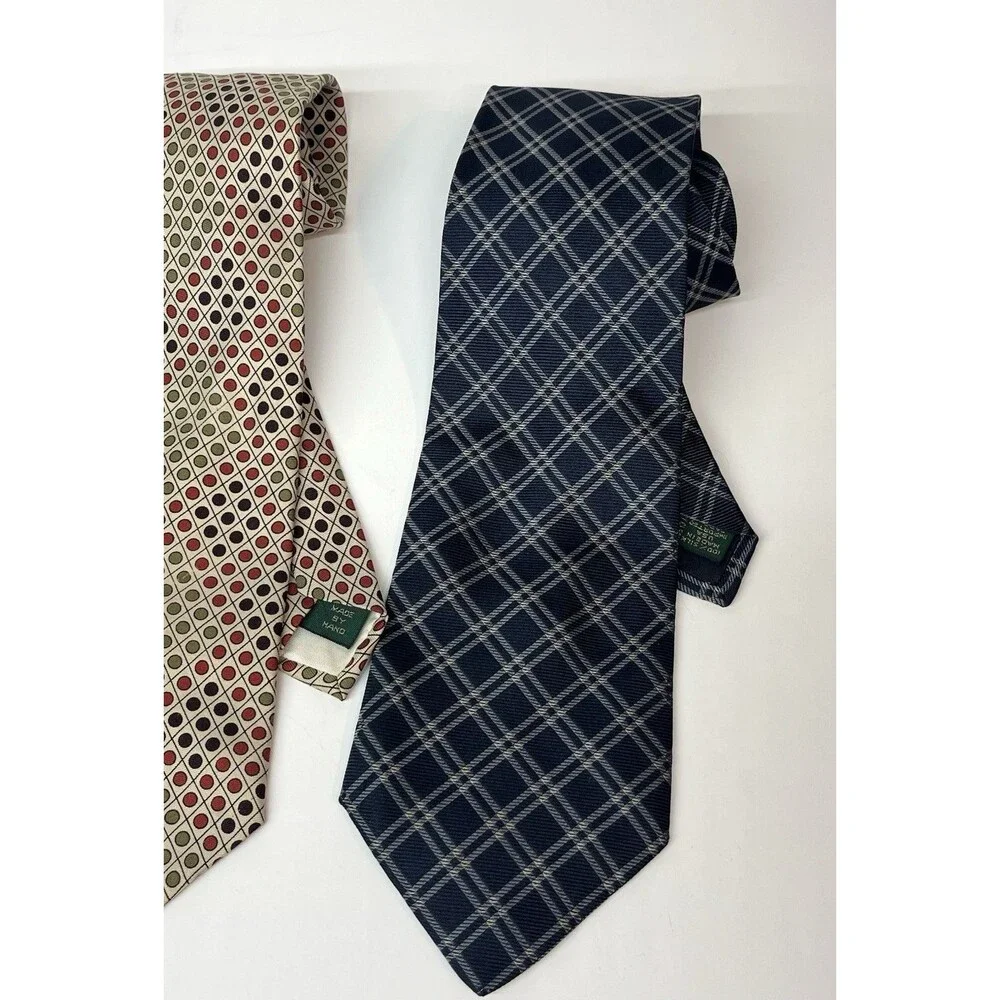 J. Crew Silk Neck Tie Lot of 4 Men's Multicolor Striped Geometric USA/Italy